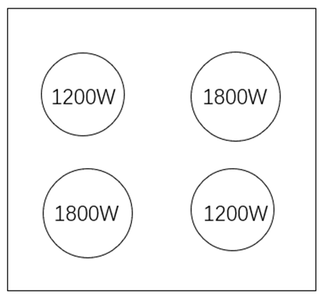 4 zone induction hob from China