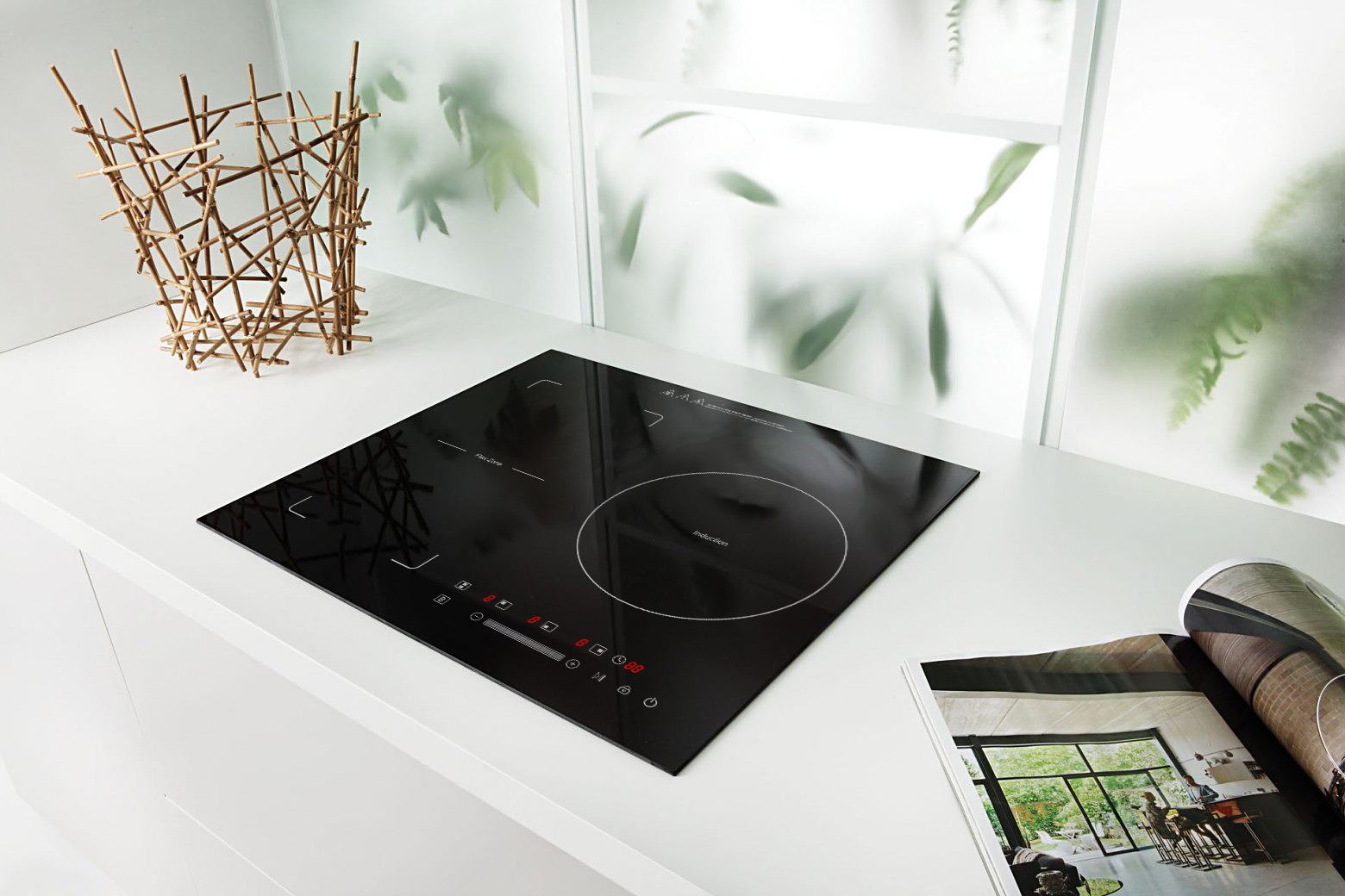3 flex zone induction cooktop